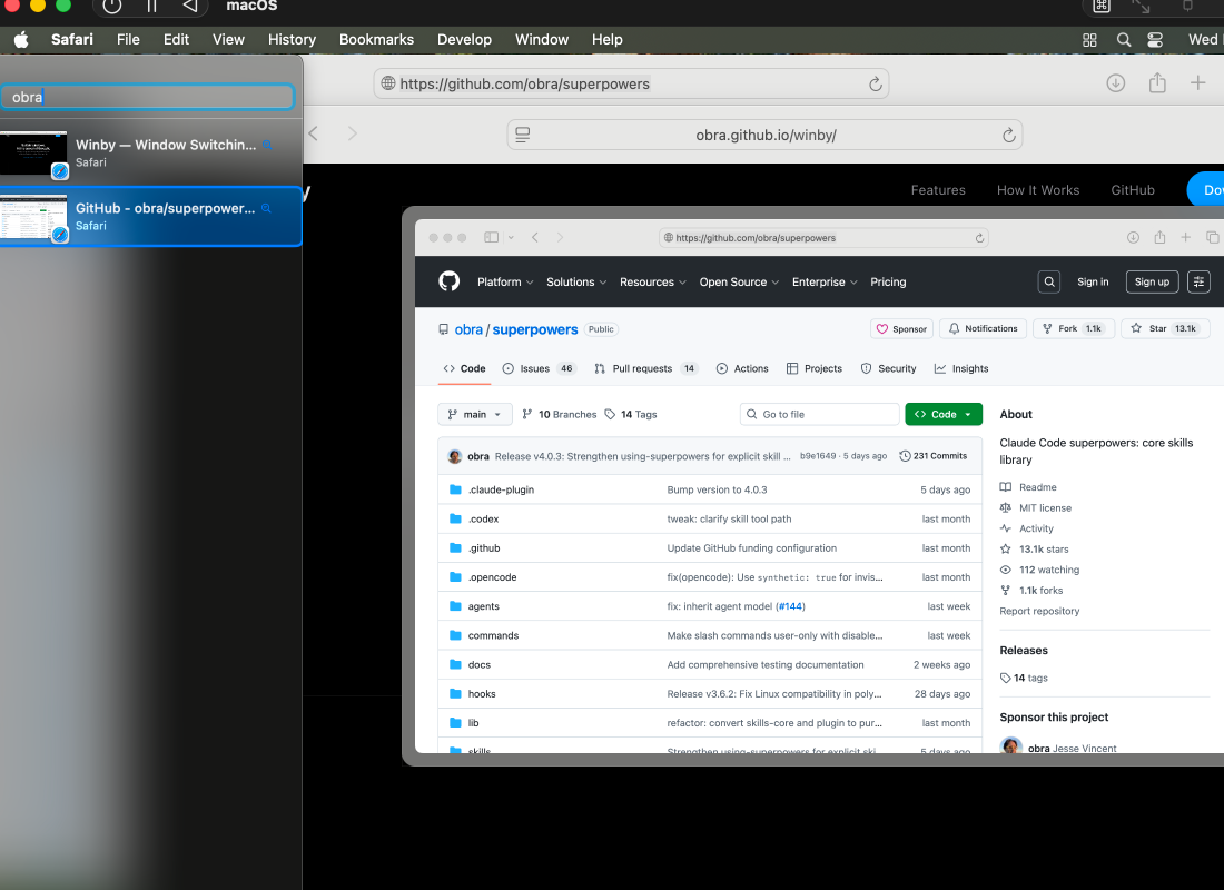 Winby search in action